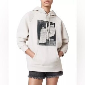 All Saints white hoodie